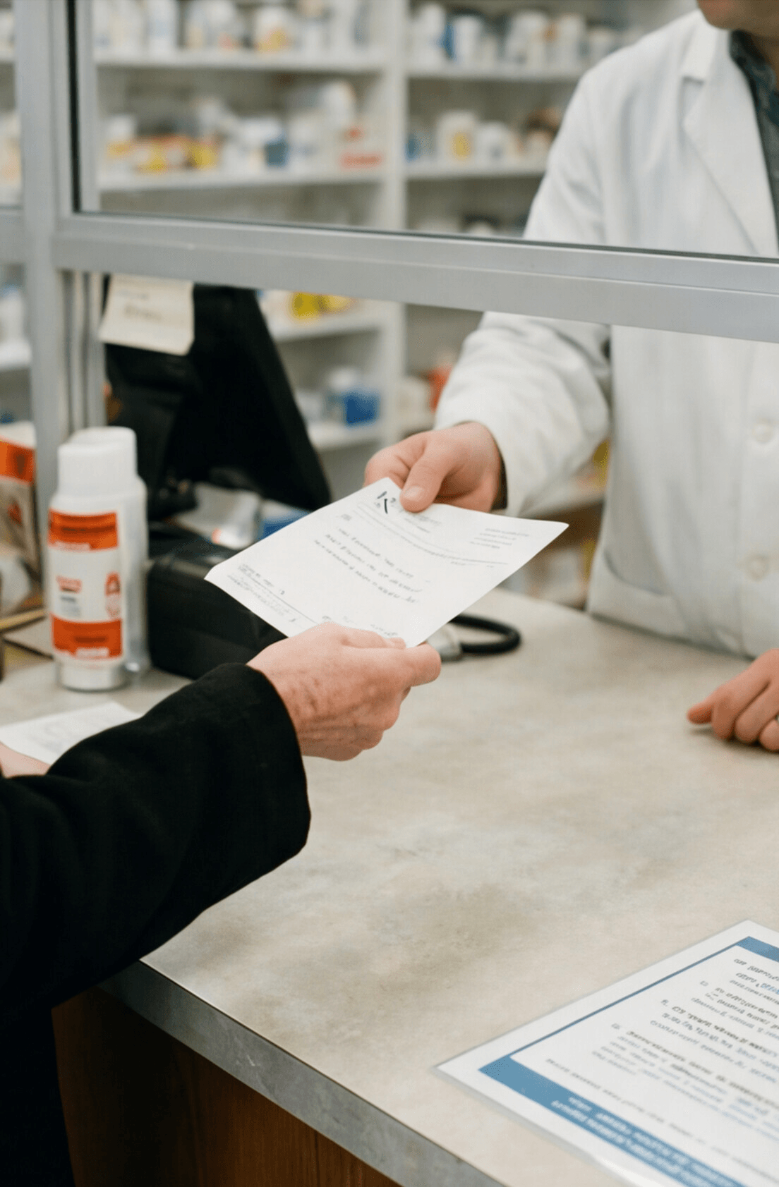 Pharmacy team member preparing a prescription at Enova Care